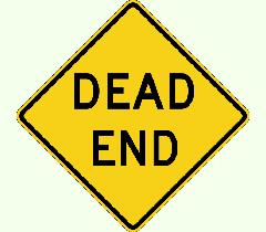 Dead end sign Dead end sign